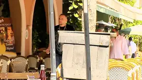 Beautiful brunette in stockings gets banged in hardcore action