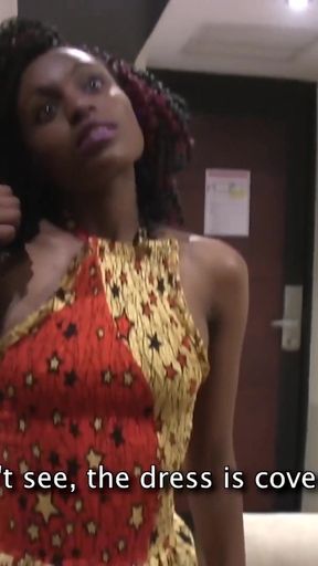 Her BOYFRIEND couldnt handle her... I showed this cute BLACK AMATEUR what a real cock can do   Clip 1