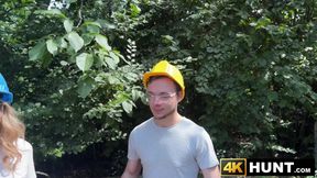 Adorable blonde Fanta Sie is pussy railed by my massive cock