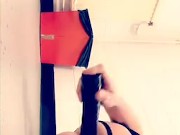 Kayleigh Crossdresser getting ass stretched big black dildo bbc