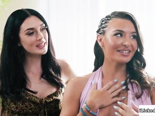 Brunette hair Whitney Wright didnt know that the party was for lesbo singles mix in. Lilly Bell, Charlotte Sins and Ella Reese begin licking her cunt.