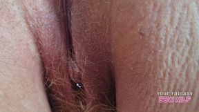 Lick This Filthy Cum Creampie off My Mature BBW Hairy Pussy for Me? It's Gone All Over My Hairy Old Cunt and Dirty Panties