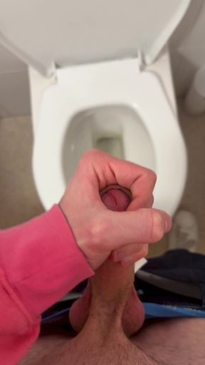 Horny Twink Caught Stroking in the Bathroom!