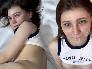 My Sexy Neighbor is Going Crazy. Her Tiny Pussy Can Barely Fit That Cock