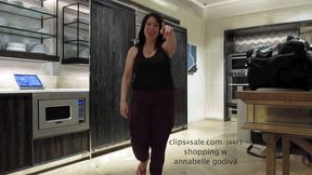 PRETEND SHOPPING WITH LOVELY BBW BRUNETTE ANNABELLE GODIVA TAKE A TOUR OF MY NEW KITCHEN