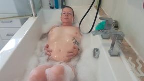 Bath Time Orgasm with Bubbles and Lovense. I Had Such a Good Time!