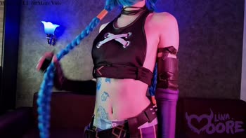 Lina Moore's Jinx Cosplay: Petite Perfection in Solo Masturbation