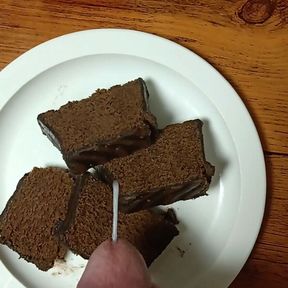 chocolate cake with cum