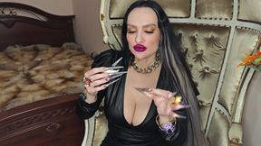I Eat Black ***, Tease You with Extremely Long Stiletto Nails and Humiliate You