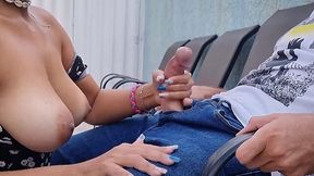 Sucked and fucked stranger's cock in hospital's waiting room