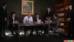 Dashing hardcore group sex with office lady, Maki - More at Japanesemamas.com