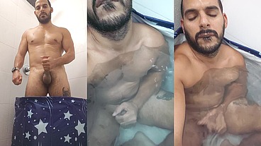 Cum in the bath