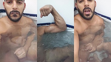 Cum in the bath