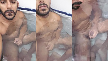 Cum in the bath