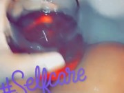 Coming home after a hard days work to a nice bubble bath #realtionshipgoals
