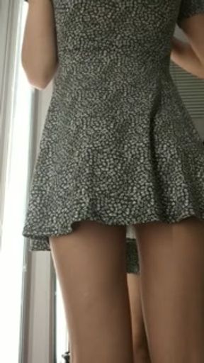 Choosing outfits for the New Year in the fitting room