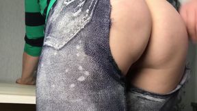 Rip My Yoga Pants and Fuck My Pussy Hard. Cum Inside. Close up