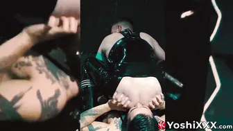 Axel Abysse and Yoshi Kawasaki in mutual fisting and hardcore anal play