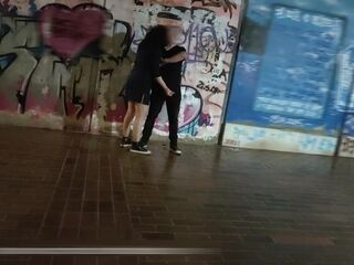 Very risky public blowjob and handjob