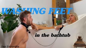WASHING FEET IN THE  BATHTUB