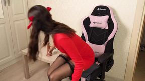 Getting nailed by a fat cock&#x1F32D; while wearing black heels and lingerie