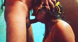 Dirty whore takes cock in mouth and cunt.