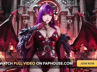 Purple-haired Demon Queen! a Forbidden Feast on the Magma Throne, Red-black Armor Clinging to Scorching Skin!