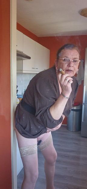 Enjoying a cigar while enjoying my dildo   Clip 1