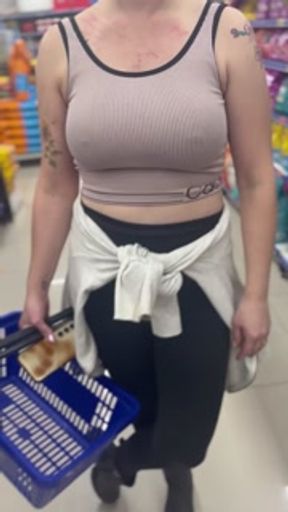 No Bra in the super market