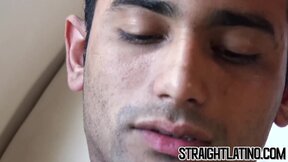 Straight Latin dude gets dick in ass and cum on face POV