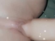 Bunni cumm all over her dildo