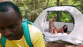 Escape with a Latina in a steamy outdoor camping affair