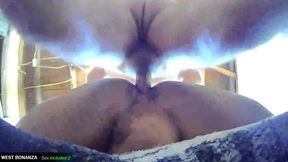 cock & cucumber fucked - pussy & ass stuffed-cum in mouth