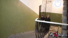 ”Tiny brunette invites Boyfriend at her place in order to try ass fucking”