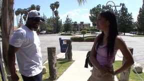 Hot ebony babe gets picked up and then pounded by a BBC