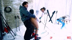 Two Naughty Skiers Make Hot Sex In A Very Cold Place With Nikky Dream