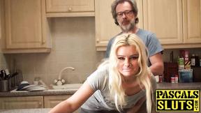 ”Blonde slut Jakki Louise gets stuffed with a big heavy dick”