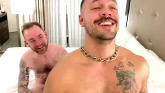 Dad walks in on me getting railed by a tattooed jock with a huge cock