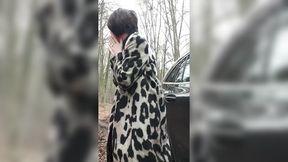 Julie naked in the forest