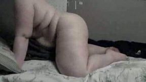 Wild BBW wife jiggles with her fat curves humping on pillow