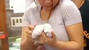 Sexy Server Seduced by Chef in Hot Kitchen Action