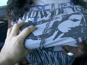 Busty ebony likes huge cock