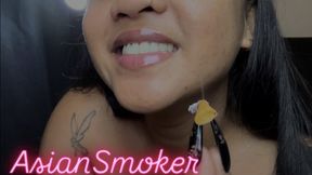 Close Up Chain smoking