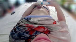 [FPOV] legitimate-Yr-Senior Trans Chick Reaches Ejaculation with Her Magic Hitachi