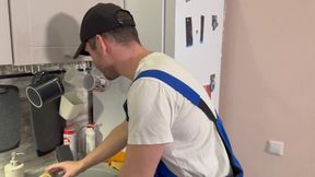 #456 Plumber with a Big Dick Juicy Fucked Thick Guy in Tight Asshole Cumshot