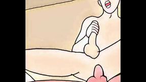 Several ass pounding cumshots of same animation with different effects