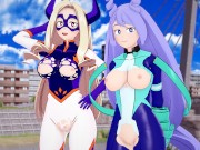 My Hero Academia Nejire and Mt Lady GET CREAMPIED Threesome POV Hentai