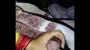 Bhabhi giving handjob to her lover in night