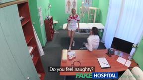 Stud's Cock Makes Nurse Cum