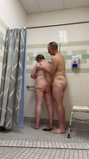 Gym Shower Mature Massage